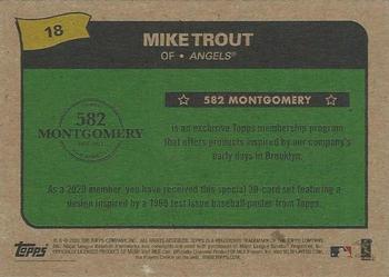 2019-20 Topps 582 Montgomery Club Set 3 #18 Mike Trout Back