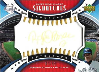 2007 Upper Deck Sweet Spot Classic - Signatures Gold Stitch Black Ink #SPS-RA Roberto Alomar Front