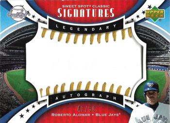 2007 Upper Deck Sweet Spot Classic - Signatures Gold Stitch Blue Ink #SPS-RA Roberto Alomar Front