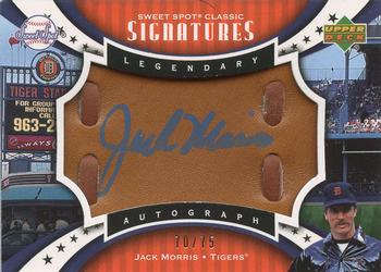 2007 Upper Deck Sweet Spot Classic - Signatures Leather Blue Ink #SPS-MO Jack Morris Front