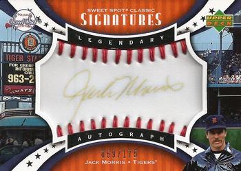 2007 Upper Deck Sweet Spot Classic - Signatures Red Stitch Black Ink #SPS-MO Jack Morris Front