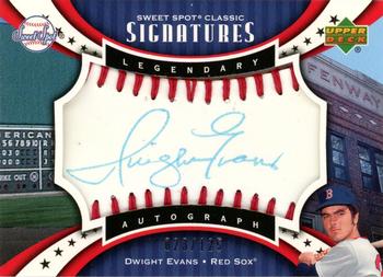 2007 Upper Deck Sweet Spot Classic - Signatures Red Stitch Blue Ink #SPS-EV Dwight Evans Front