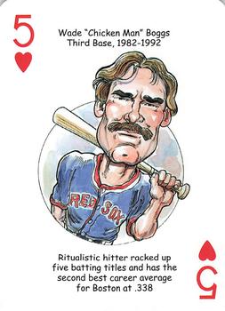 2007 Hero Decks Boston Red Sox World Champions Baseball Heroes Playing Cards #5♥ Wade 