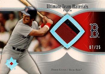 2007 Upper Deck Ultimate Collection - Ultimate Team Materials Patch #UTM-LY Fred Lynn Front