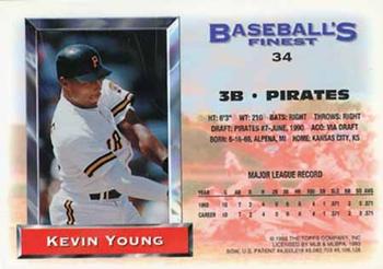 1993 Finest - Refractors #34 Kevin Young Back