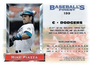 1993 Finest - Refractors #199 Mike Piazza Back