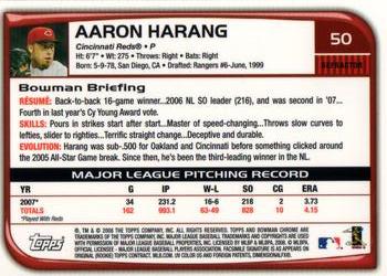 2008 Bowman Chrome - Refractors #50 Aaron Harang Back