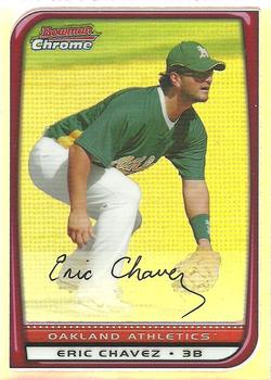 2008 Bowman Chrome - Refractors #54 Eric Chavez Front