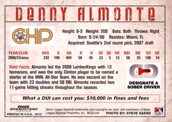 2010 Grandstand High Desert Mavericks #NNO Denny Almonte Back