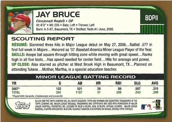 2008 Bowman Draft Picks & Prospects - Gold #BDP11 Jay Bruce  Back