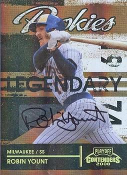 2008 Playoff Contenders - Legendary Rookies Autographs #5 Robin Yount Front