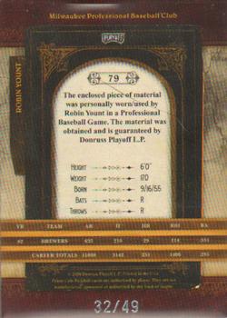 2008 Playoff Prime Cuts - Bats #79 Robin Yount Back