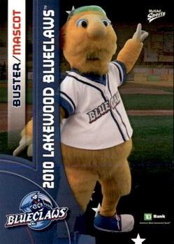 2010 MultiAd Lakewood BlueClaws SGA #36 Buster Front