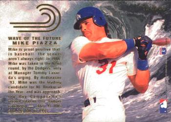 1993 Flair - Wave of the Future #12 Mike Piazza  Back