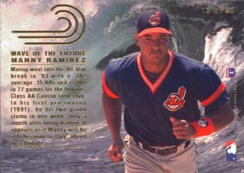 1993 Flair - Wave of the Future #13 Manny Ramirez  Back