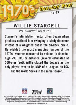 2020 Topps - Decades' Best (Series Two) #DB-43 Willie Stargell Back