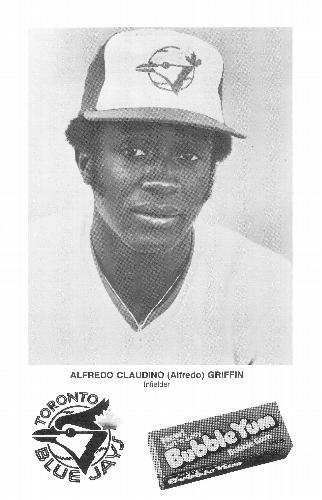 1979 Bubble Yum Toronto Blue Jays #NNO Alfredo Griffin Front