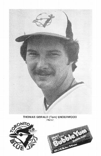 1979 Bubble Yum Toronto Blue Jays #NNO Tom Underwood Front