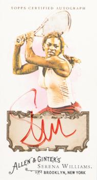 2008 Topps Allen & Ginter - Autographs Red Ink #SJW Serena Williams Front