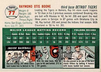 1954 Topps Sports Illustrated #77 Ray Boone Back