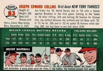 1954 Topps Sports Illustrated #83 Joe Collins Back