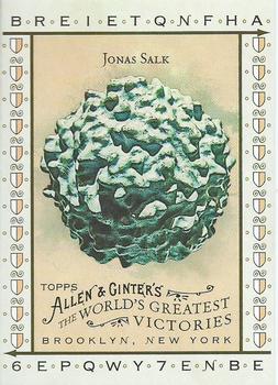 2008 Topps Allen & Ginter - World's Greatest Victories #3 Jonas Salk Front