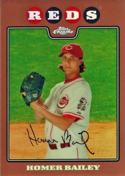 2008 Topps Chrome - Copper Refractors #150 Homer Bailey Front