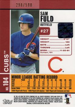 2008 Topps Co-Signers - Silver Red #104 Sam Fuld Back
