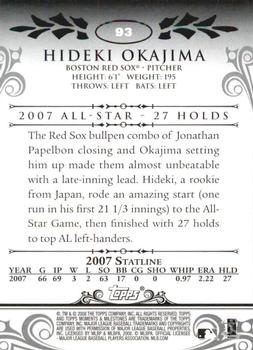 2008 Topps Moments & Milestones - Black #93-18 Hideki Okajima Back