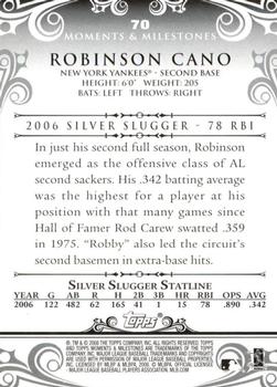 2008 Topps Moments & Milestones - Blue #70-25 Robinson Cano Back