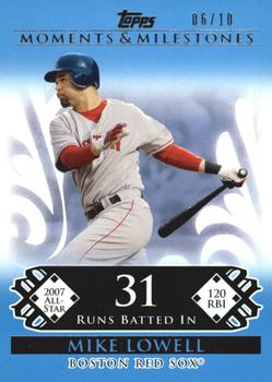 2008 Topps Moments & Milestones - Blue #102-31 Mike Lowell Front