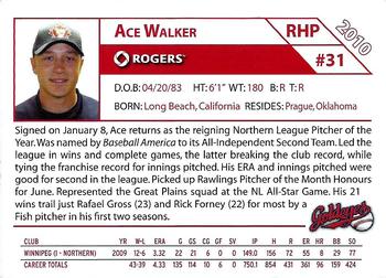 2010 Rogers Winnipeg Goldeyes SGA #NNO Ace Walker Back