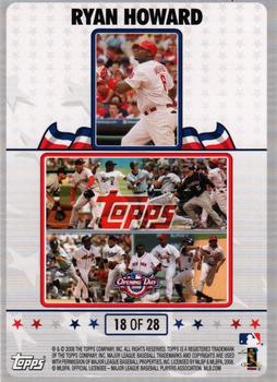 2008 Topps Opening Day - Puzzle #18 Ryan Howard Back