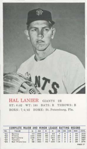 1964 Topps Rookie All Star Banquet #17 Hal Lanier Front