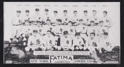 1988 1913 Fatima Teams (T200) Oversized Reprints #NNO New York Yankees Front