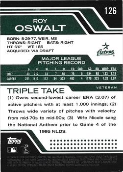 2008 Topps Triple Threads - Emerald #126 Roy Oswalt Back