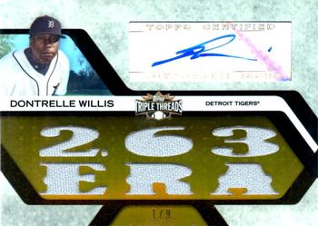 2008 Topps Triple Threads - Relics Autographs Gold #TTAR-130 Dontrelle Willis Front