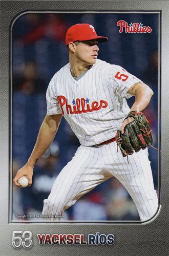 2018 Philadelphia Phillies Photocards 2nd Edition #NNO Yacksel Rios Front