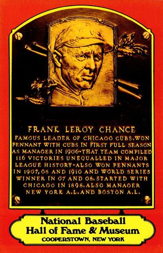 1978 Dexter Press Hall of Fame Postcards #NNO Frank Chance Front