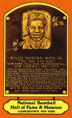 1978 Dexter Press Hall of Fame Postcards #NNO Willie Mays Front