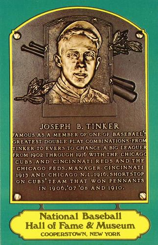 1978 Dexter Press Hall of Fame Postcards #NNO Joe Tinker Front