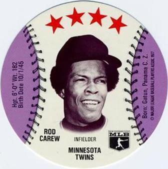 1977 MSA Customized Sports Discs #NNO Rod Carew Front