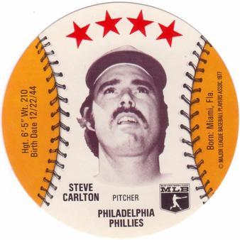 1977 MSA Customized Sports Discs #NNO Steve Carlton Front