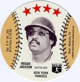 1977 MSA Customized Sports Discs #NNO Reggie Jackson Front