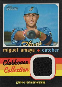 2020 Topps Heritage Minor League - Clubhouse Collection Relics #CCR-MA Miguel Amaya Front