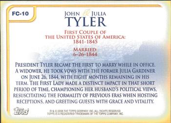 2008 Topps Updates & Highlights - First Couples #FC-10 John Tyler / Julia Tyler Back