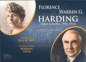 2008 Topps Updates & Highlights - First Couples #FC-27 Warren G. Harding  / Florence Harding Front