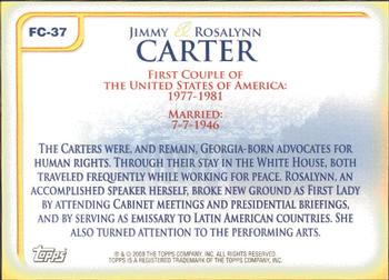 2008 Topps Updates & Highlights - First Couples #FC-37 Jimmy Carter  / Rosalynn Carter Back