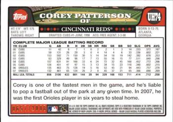 2008 Topps Updates & Highlights - Gold #UH74 Corey Patterson Back