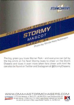 2019 Choice Omaha Storm Chasers #34 Stormy Back